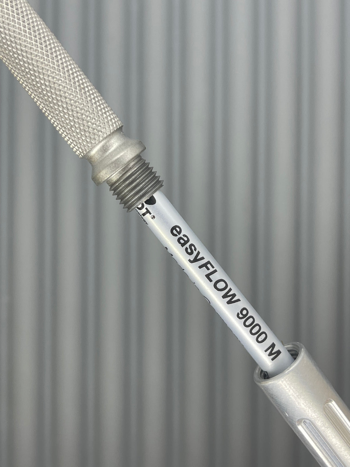 Spoke Click Prototype (Alpha): Titanium Knurl Grip, Bare Aluminum Barrel