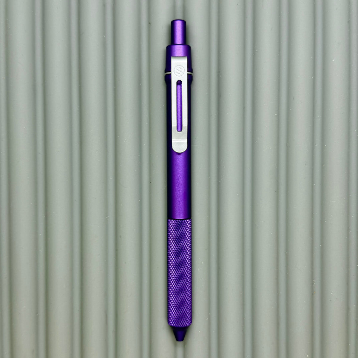 > Spoke Click Model C: Aluminum, Purple / Knurled Aluminum Grip