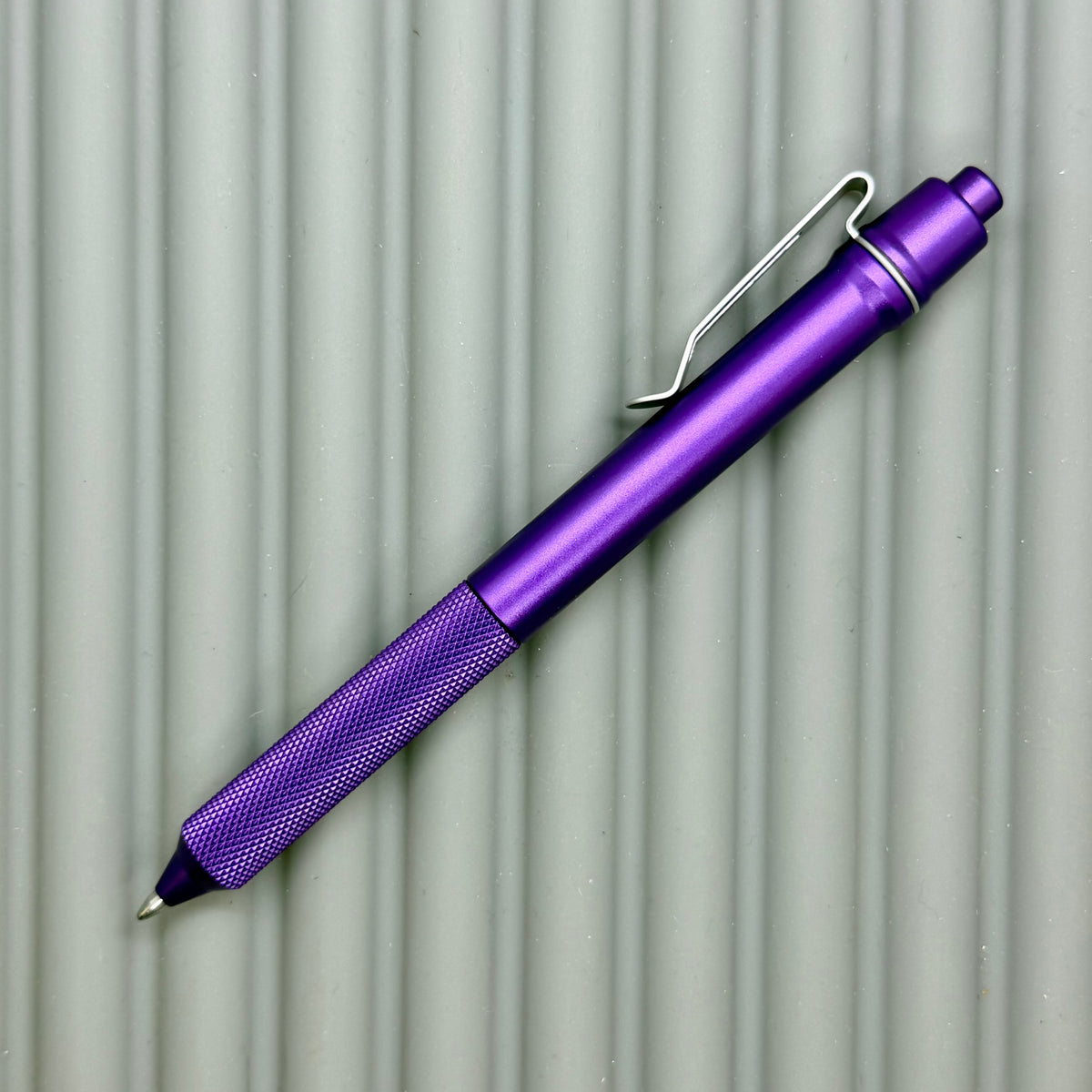 > Spoke Click Model C: Aluminum, Purple / Knurled Aluminum Grip