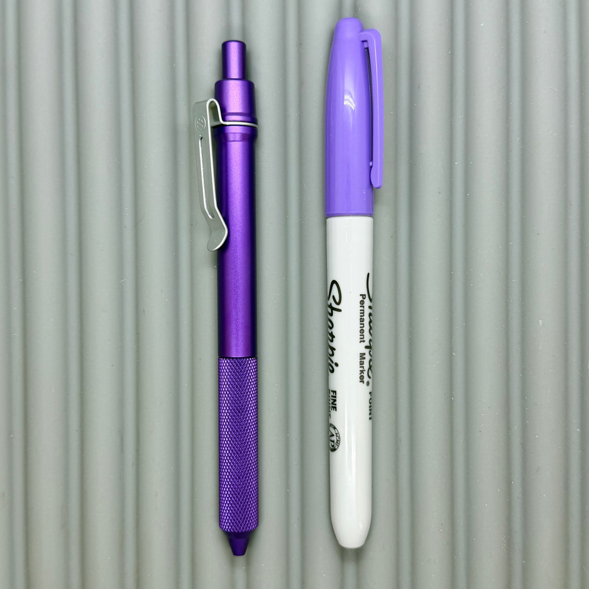 > Spoke Click Model C: Aluminum, Purple / Knurled Aluminum Grip