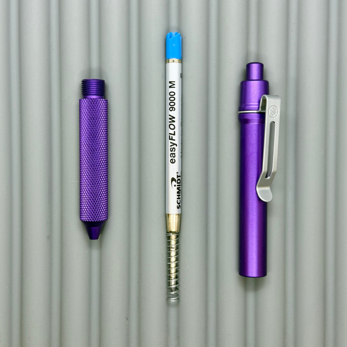 > Spoke Click Model C: Aluminum, Purple / Knurled Aluminum Grip
