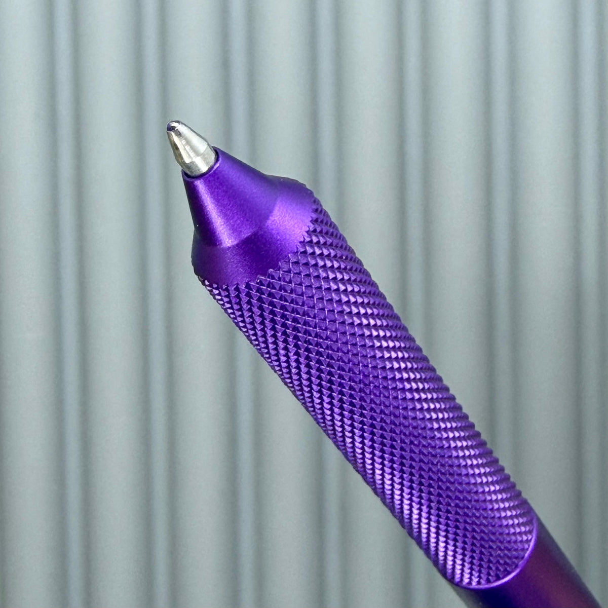 > Spoke Click Model C: Aluminum, Purple / Knurled Aluminum Grip