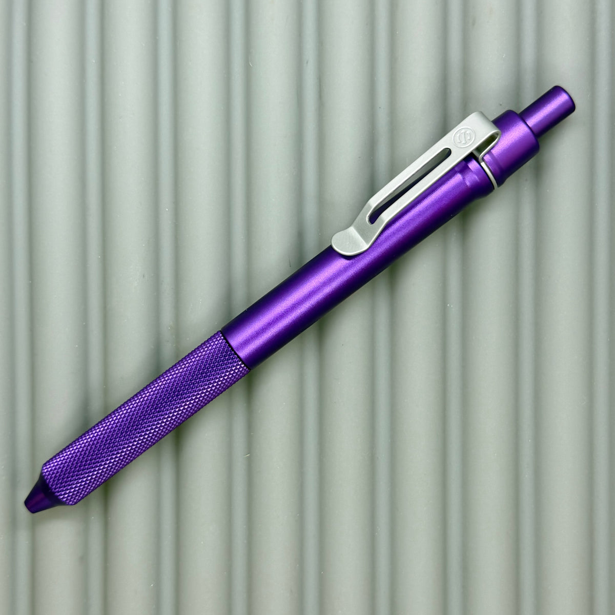> Spoke Click Model C: Aluminum, Purple / Knurled Aluminum Grip