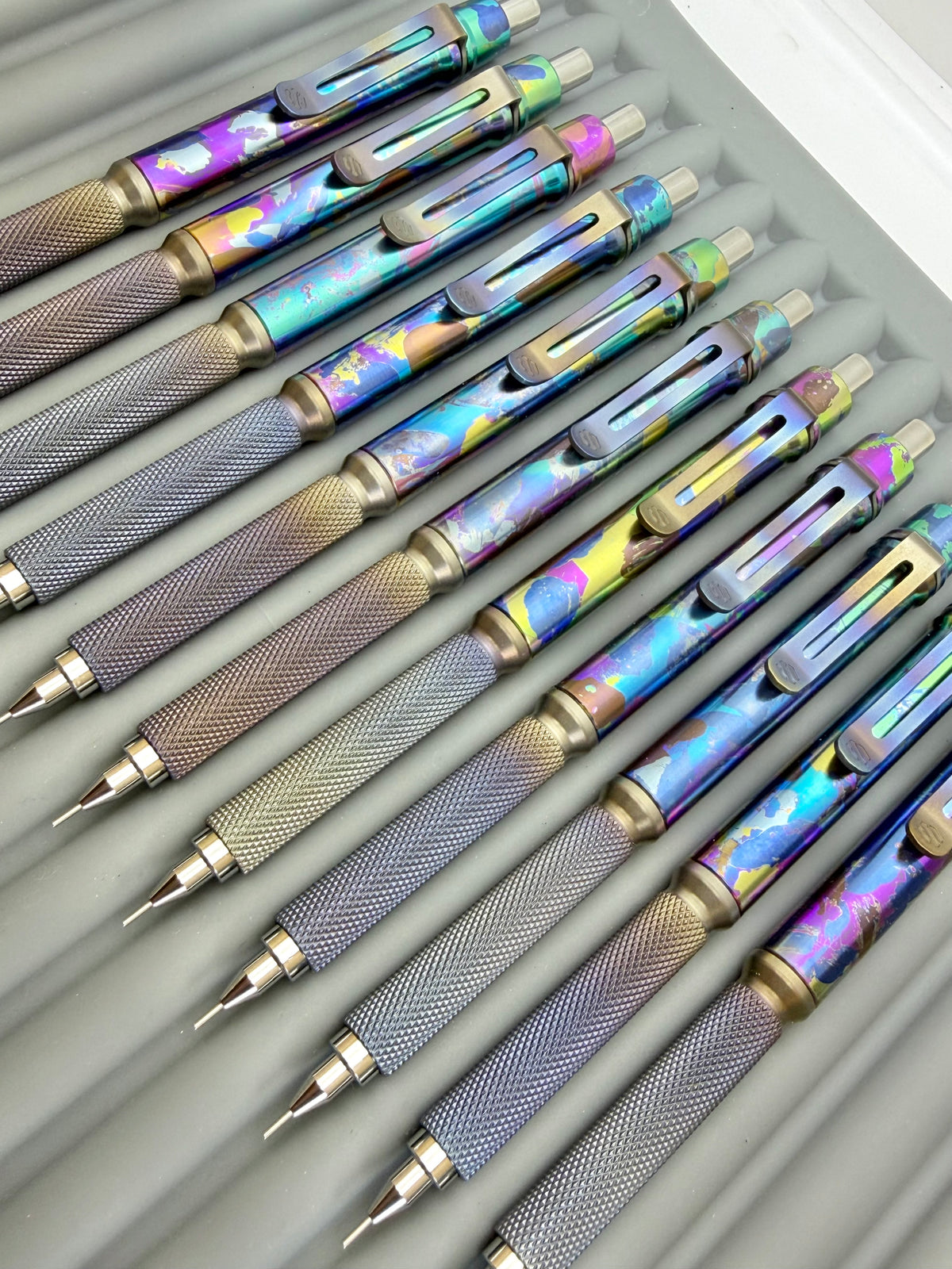 Spoke Hacks Pencil: model 8 in Nerd camo / torched finish
