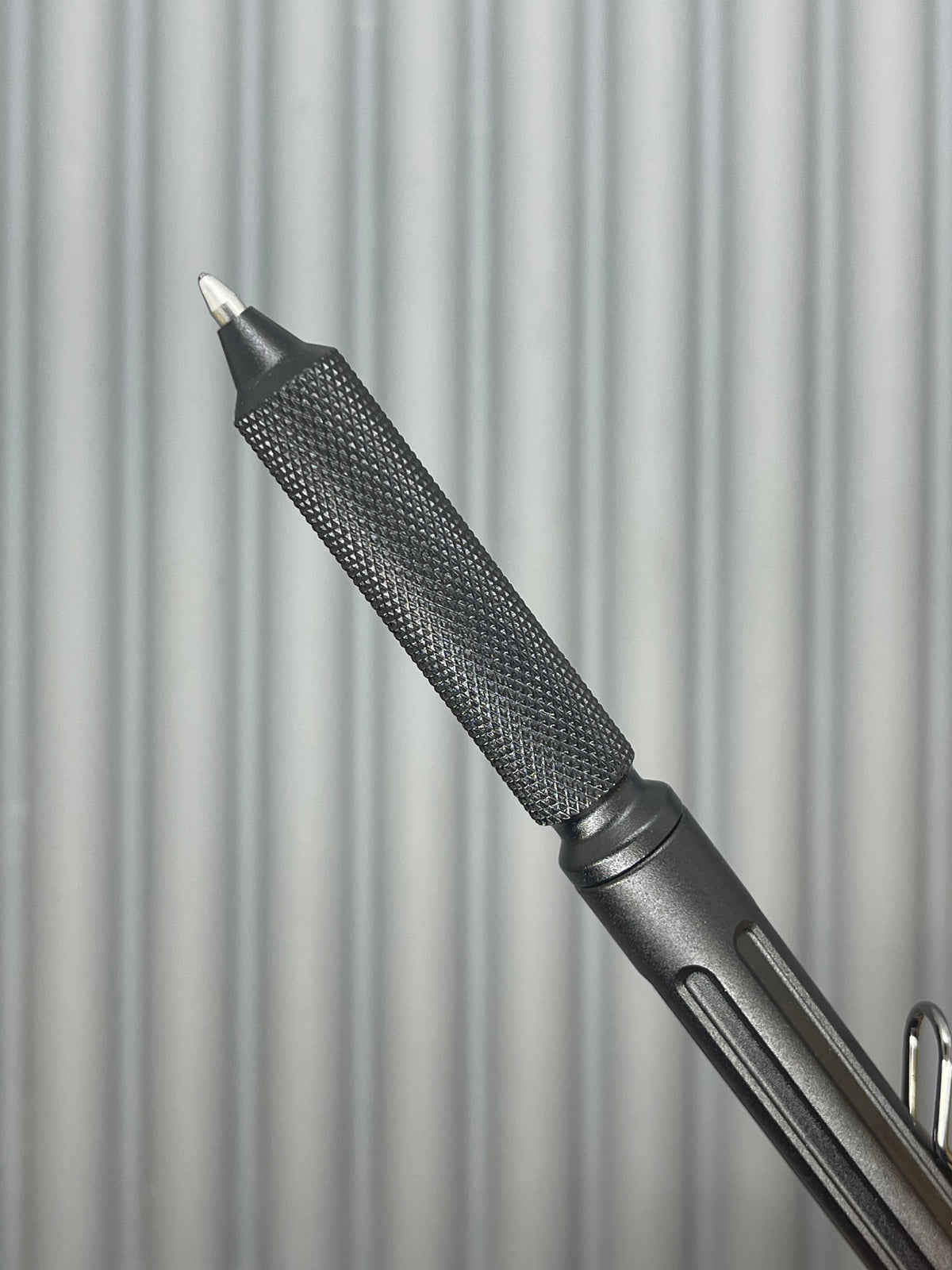 Spoke Click Prototype (Alpha): Black Aluminum Knurl Grip, Black Aluminum Barrel