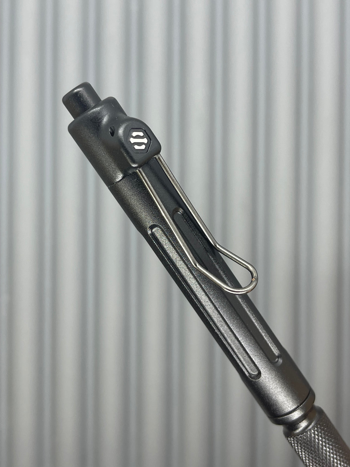 Spoke Click Prototype (Alpha): Black Aluminum Knurl Grip, Black Aluminum Barrel