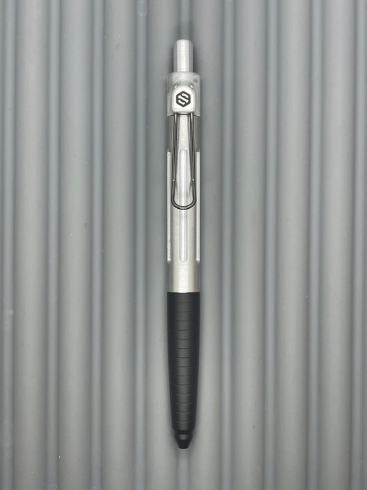 Spoke Click Prototype (Alpha): Black Aluminum Taper Grip, Bare Aluminum Barrel
