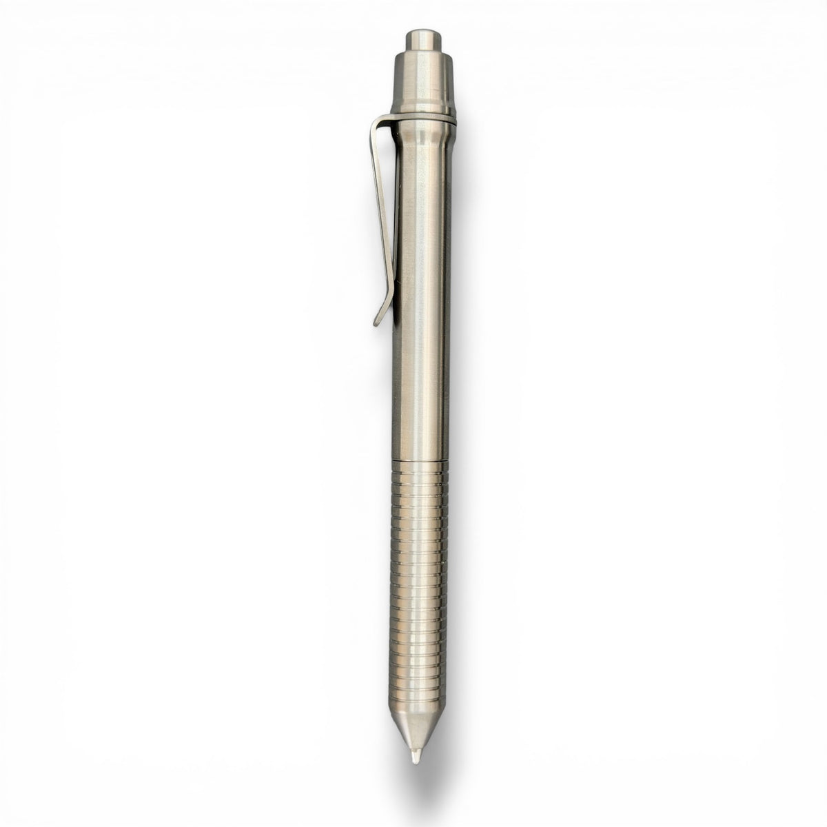 > Spoke Click Model C: Shiny Titanium / Grooved Grip