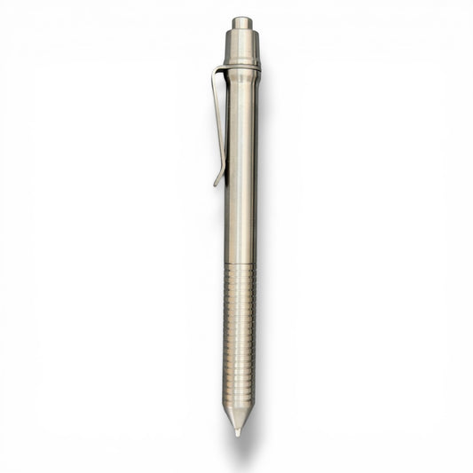 > Spoke Click Model C: Shiny Titanium / Grooved Grip