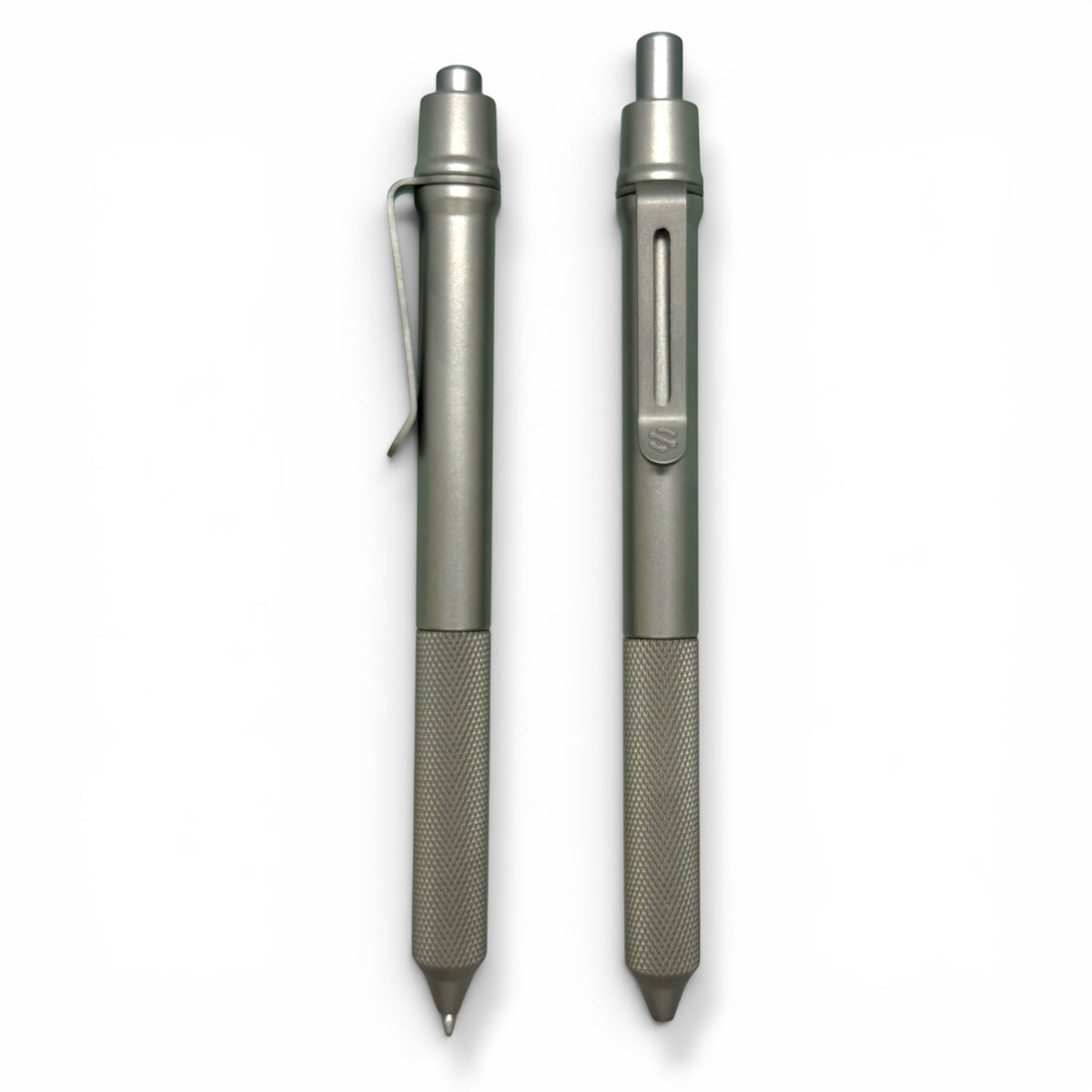 > Spoke Click Model C: Matte Titanium /  Knurled Grip