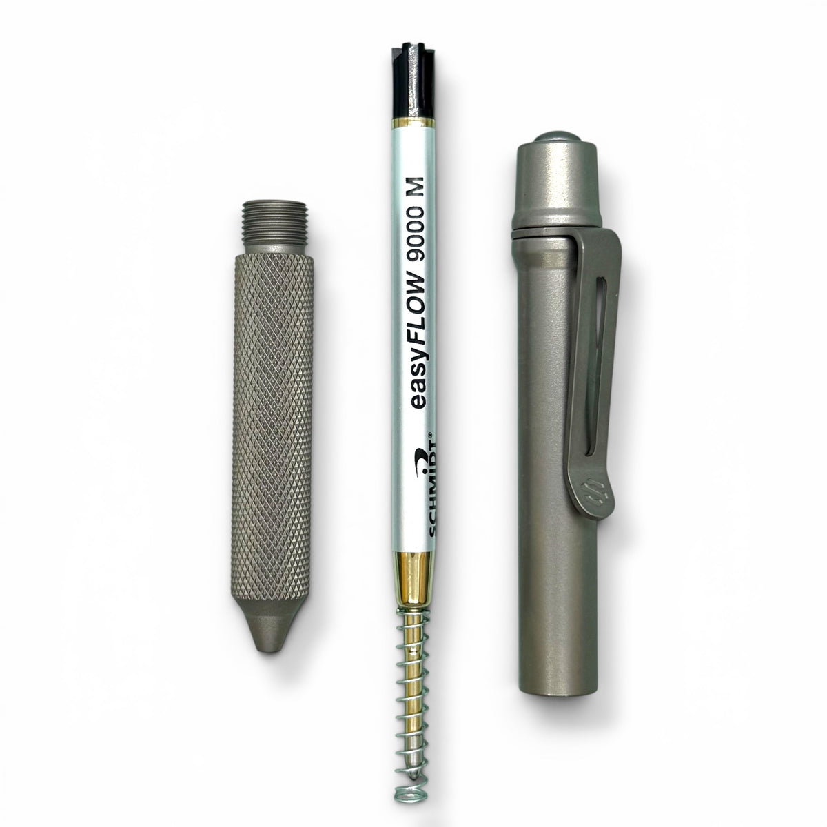 > Spoke Click Model C: Matte Titanium /  Knurled Grip