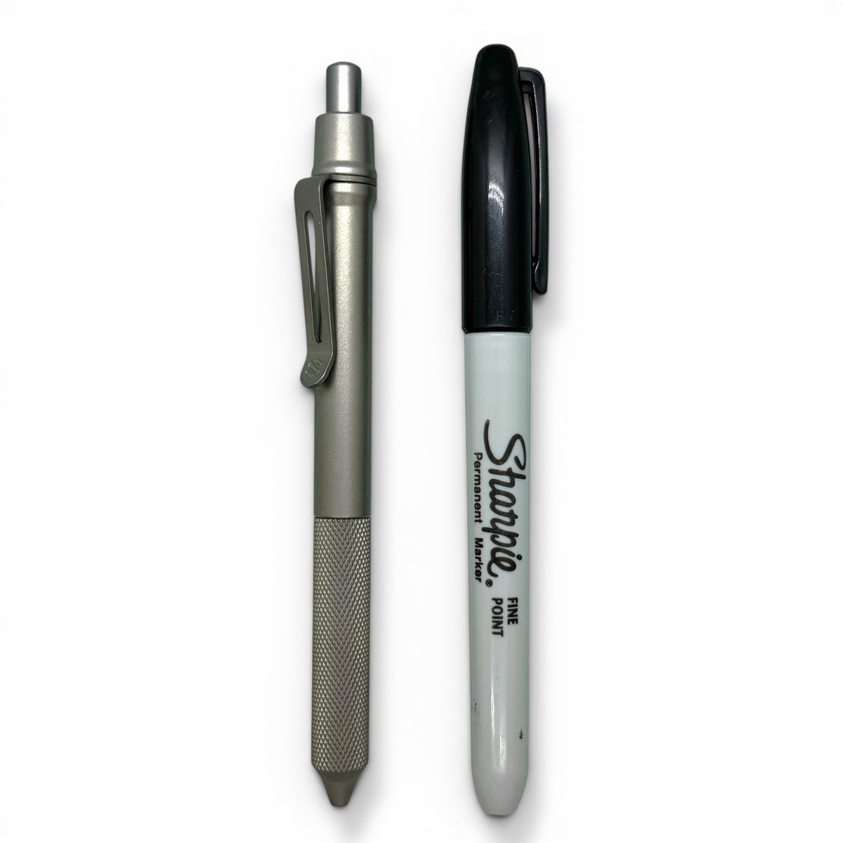 > Spoke Click Model C: Matte Titanium /  Knurled Grip