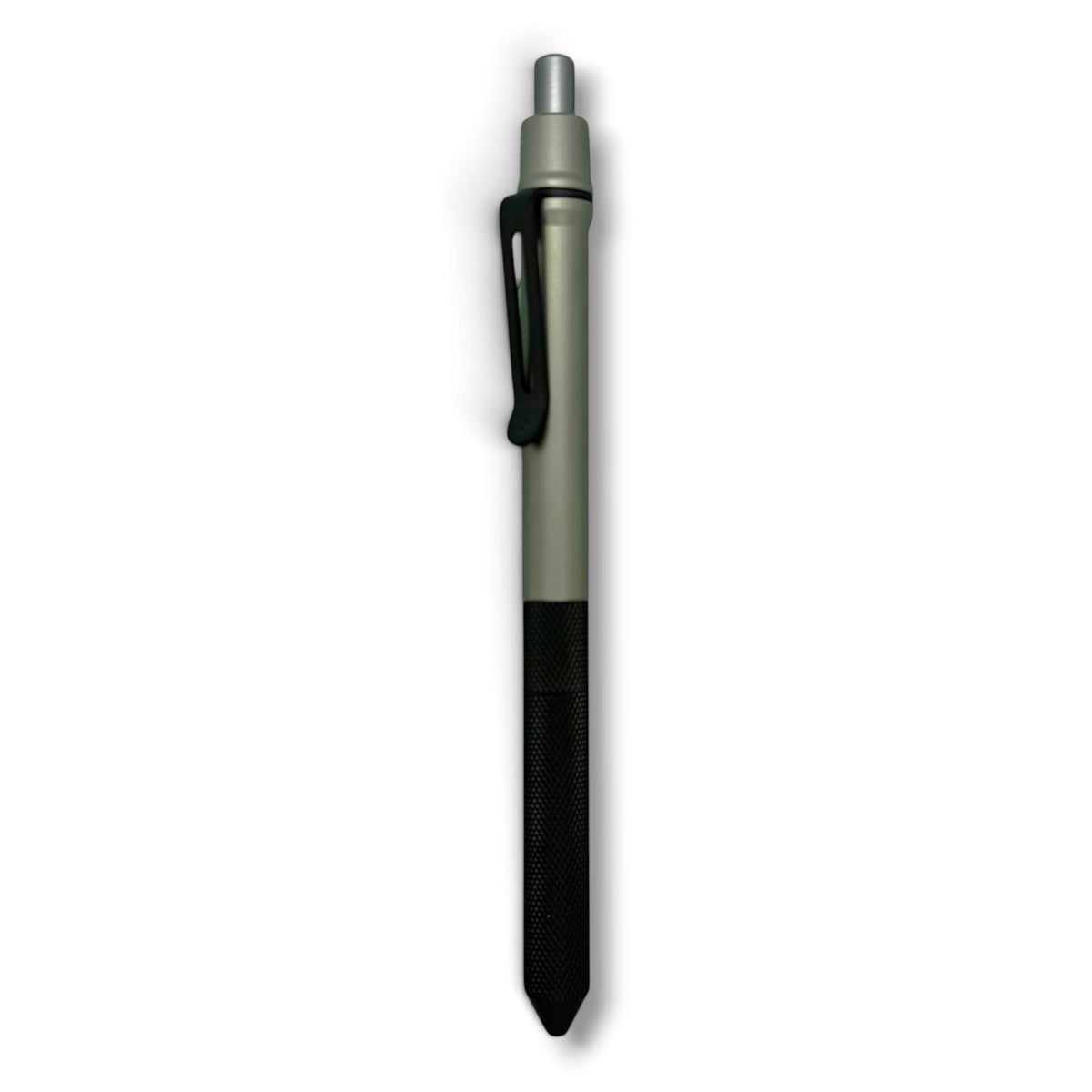 > Spoke Click Model CX-E: Matte Titanium / Black Ti Knurled Grip & Clip (Pentel® EnerGel refill) (Copy)