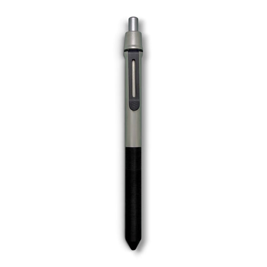 > Spoke Click Model CX-E: Matte Titanium / Black Ti Grooved Grip & Clip (Pentel® EnerGel refill)