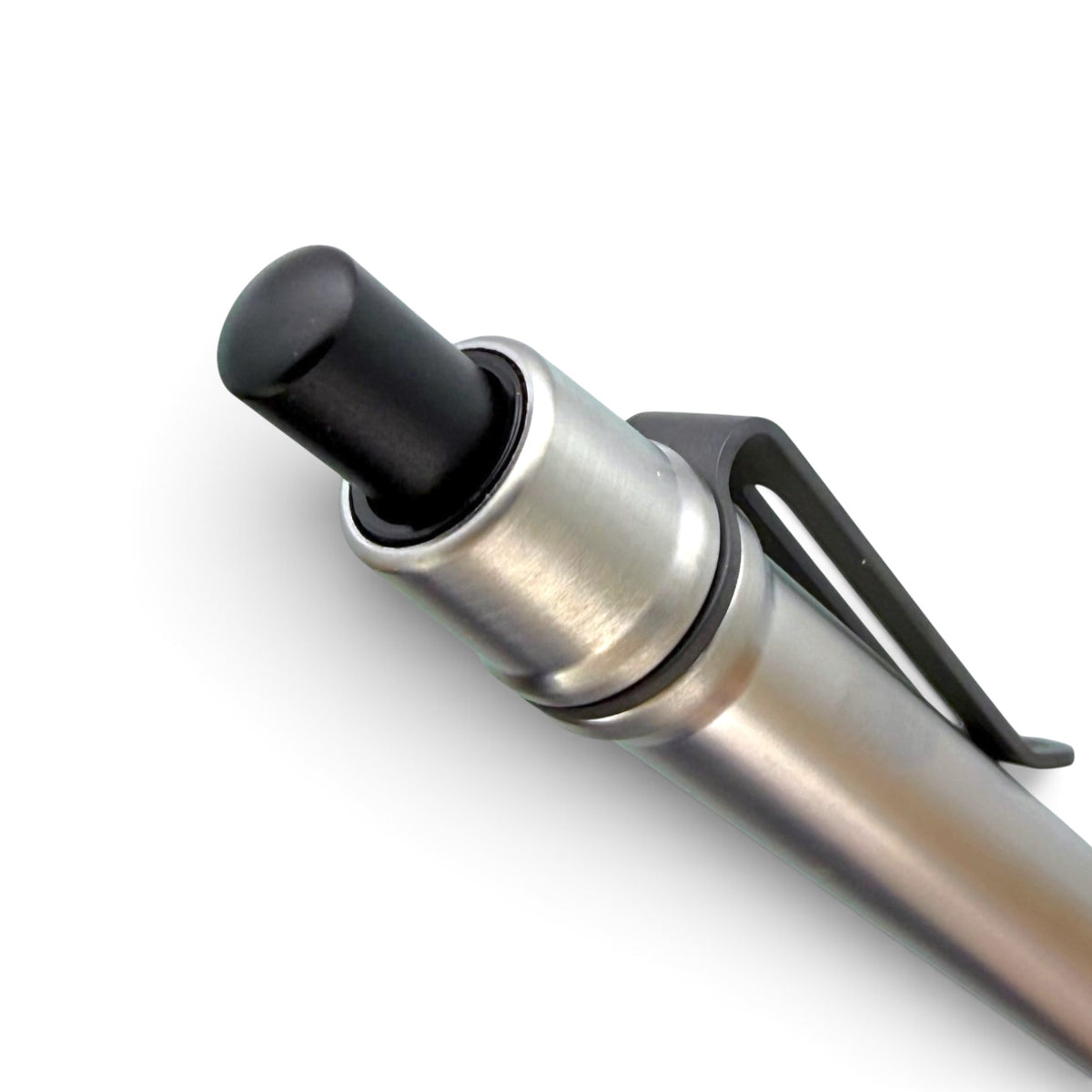 > Spoke Click Model CX-E: Satin Titanium / Black Ti Grooved Grip & Clip (Pentel® EnerGel refill) (Copy)