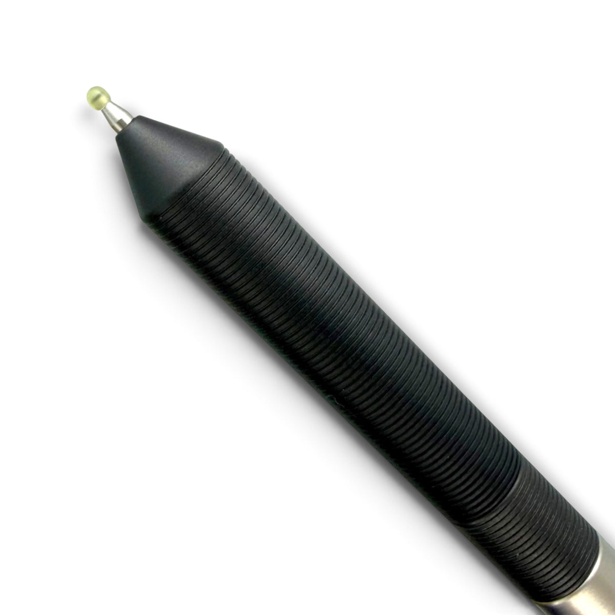 > Spoke Click Model CX-E: Matte Titanium / Black Ti Grooved Grip & Clip (Pentel® EnerGel refill)