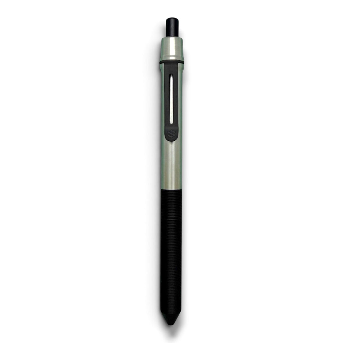 > Spoke Click Model CX-E: Satin Titanium / Black Ti Grooved Grip & Clip (Pentel® EnerGel refill) (Copy)