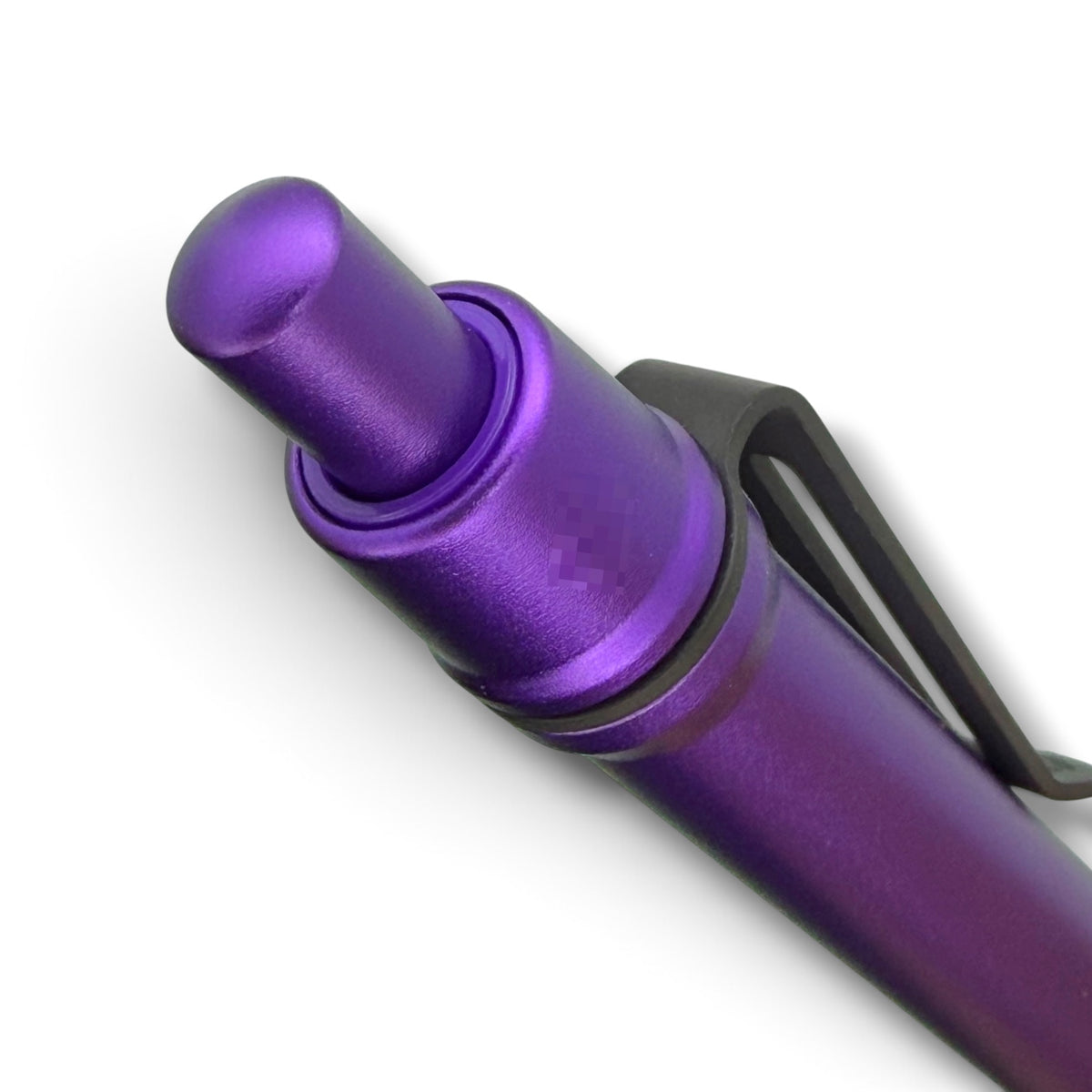 > Spoke Click Model CX-E: Black Knurled Titanium Grip and Clip / Purple Aluminum Barrel (Uses Pentel® EnerGel refills)